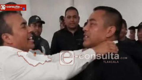 A trompadas resuelven sus diferencias funcionarios de Nanacamilpa; una mujer fue golpeada