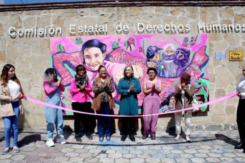 La CEDH inaugura el mural “Las paredes gritan lo que nosotras callamos” imagen 3