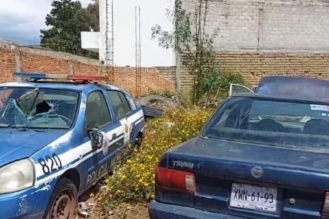El Picapiedra se llevó partes eléctricas de las patrullas de Tlaltelulco