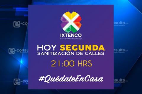 Hoy se llevará a cabo en Ixtenco segunda sanitización de calles