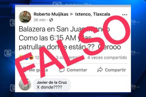 Movilización policiaca por balacera en Ixtenco termina siendo una broma