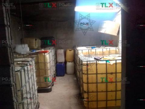 Asegura PGJE predio con hidrocarburo ilegal en Tlaxco