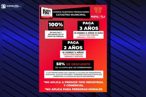 Para cuidar la economía familiar, ofrece gobierno de Papalotla descuento del 100 por ciento en pago de predial