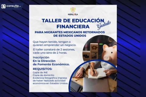 Gobierno Municipal de Papalotla impulsa Taller de Educación Financiera para migrantes retornados de EU