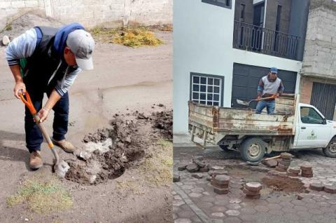 CAPAMH realiza trabajos de mantenimiento y reparación en distintos puntos del municipio
