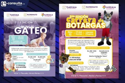 “La Feria De Ferias Tlaxcala 2025” invita a participar en sus concursos de gateo, danzón y carrera de botargas