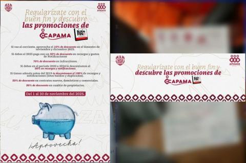 El Ayuntamiento de Apizaco y capama lanzan campañas de descuentos por el Buen Fin