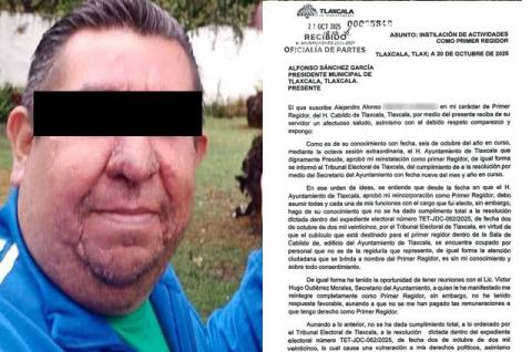 Don chingón. Regidor de Tlaxcala acusado de violencia familiar reclama oficina, sueldo y poder