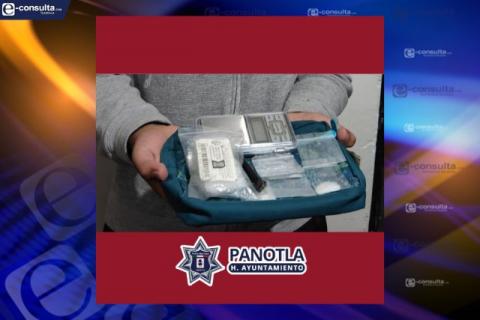 Detiene policía municipal de Panotla a sujeto por narcomenudeo