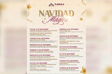 Ayuntamiento de Tlaxcala inicia hoy la “Navidad Mágica 2025” con encendido del árbol y un amplio programa de actividades