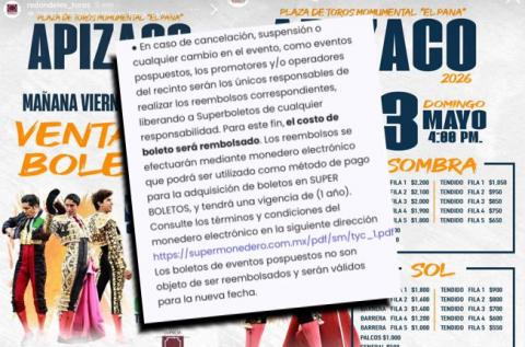 Corrida de El Roca Rey es un fraude, ausan aficionados y exigien su dinero