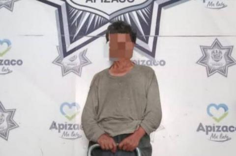 Grupo Especial de Operaciones de la Policía Municipal de Apizaco detiene a un sujeto por robo
