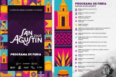 ¡Ya viene la Feria de San Agustín Tlaxco 2025!