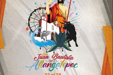Atlangátepec celebra su tradicional Feria San Juan Bautista 2025