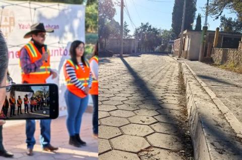 Entrega Presidente de Yauhquemehcan obra en La Luz