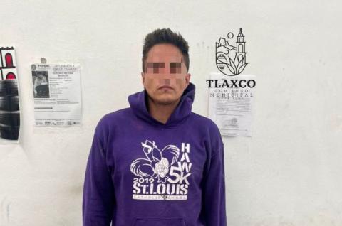 Detienen a hombre por alteración al orden público en Tlaxco