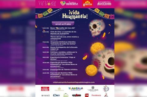 Este 30 de octubre se llevarán a cabo diversas actividades culturales en el marco del programa Vida Huamantla