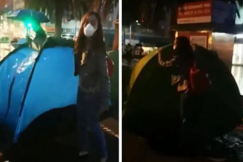 Intimidan a activista por delatar casas de campaña vacías en plantón en FRENAAA