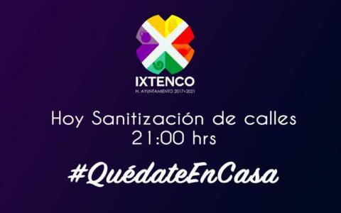 Esta noche llevarán a cabo en Ixtenco sanitización de calles