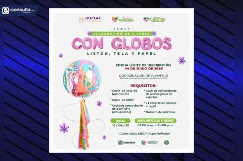 Acerca Gobierno de Huamantla a la ciudadanía curso de icatlax para aprender a decorar globos con listón y tela