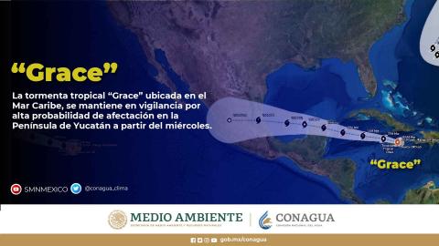 Emite Gobierno de México alerta por efectos del ciclón Grace