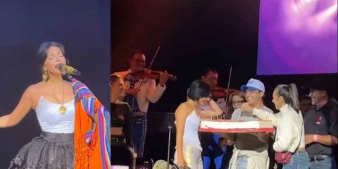 Ángela Aguilar se defiende durante concierto en Chicago