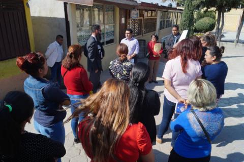 Alcalde refuerza la infraestructura educativa de la primaria Francisco Sarabia imagen 1