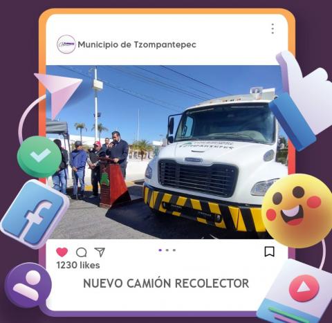 Más limpieza para Tzompantepec: entregan nuevo camión recolector