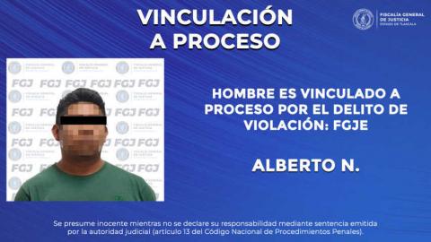 Hombre es vinculado a proceso por el delito de violación: FGJE