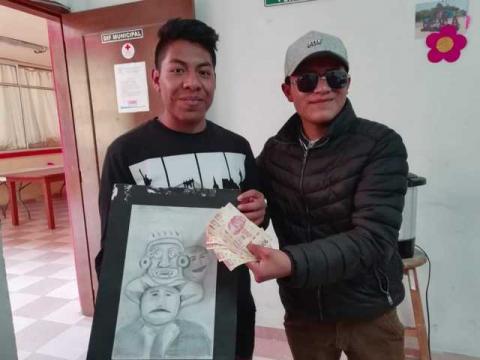 Presidente del DIF de Quilehtla premia a ganadores del concurso “Dibujo de Carnaval” imagen 2
