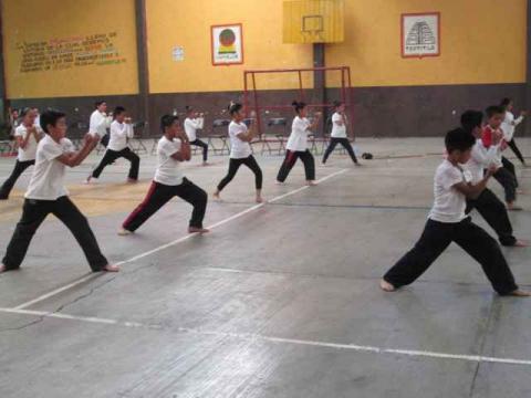 Alcalde de Xiloxoxtla clausura curso de karate DO imagen 3