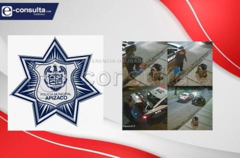 Serán investigados policías de Apizaco que rob@ron pertenencias a una persona tirada en vía pública