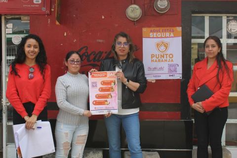 El Ayuntamiento de Atlangatepec y el IMM instalaron Puntos Naranja