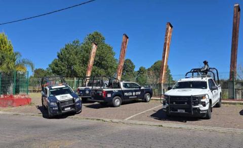 Despliega operativo policía de Papalotla tras reporte de robo a banco