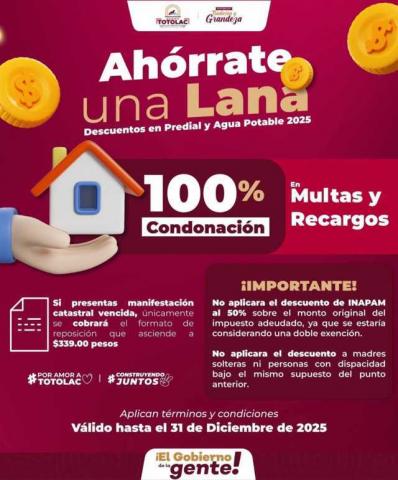 ¡Ahórrate una lana! Campaña de descuento en Totolac