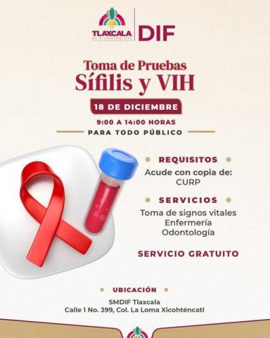 En Tlaxcala se refuerza la prevención en salud y se invita a jornada gratuita de pruebas de VIH y Sífilis