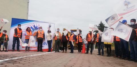 Villarreal Chairez cierra septiembre con obras públicas en Ocotoxco y San Benito