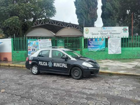 Policía municipal resgurada las instituciones educativas de Zacatelco imagen 1