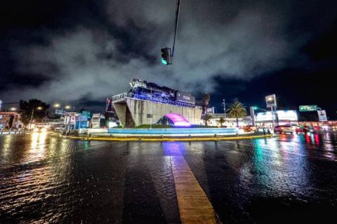 Aspectos de la ciudad de Apizaco bajo la lluvia imagen 1