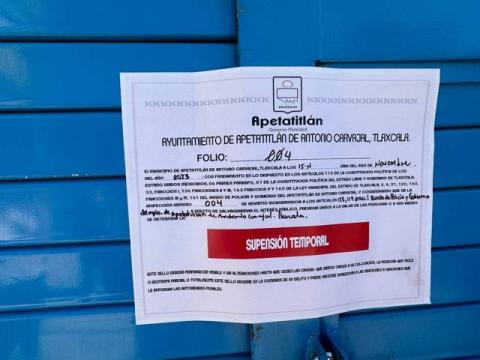 Suspende Gobierno Municipal de Apetatitlán Comercios imagen 1