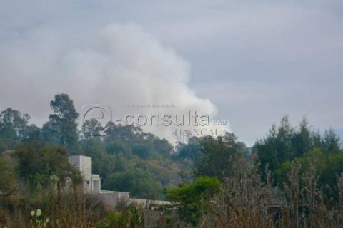 Nuevo incendio en el relleno sanitario de Panotla genera bruma densa en sus alrededores imagen 1