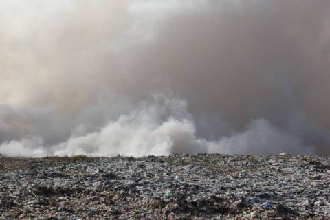Se registra nuevo incendio en Relleno sanitario de Panotla imagen 1