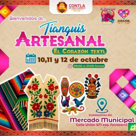 Contla de Juan Cuamatzi se llena de color y tradición con el Tianguis Artesanal del Sarape imagen 8