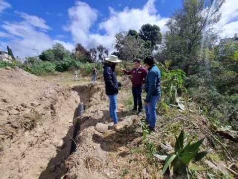 Supervisa alcalde Amaxac, obra de rehabilitación de drenaje en “Dos Arroyos” imagen 1