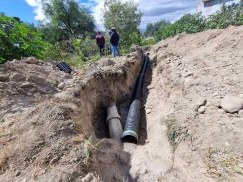 Supervisa alcalde Amaxac, obra de rehabilitación de drenaje en “Dos Arroyos” imagen 2