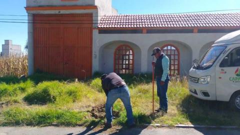 CAPAMH continúa con trabajos de reparación y mantenimiento de la red de agua potable en distintos puntos de Huamantla