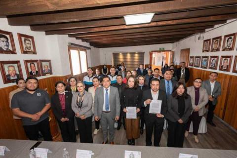 Firma Poder Judicial del Estado de Tlaxcala Convenio de Colaboración y da Banderazo de Salida del Juzgado Itinerante en Sanctórum imagen 4