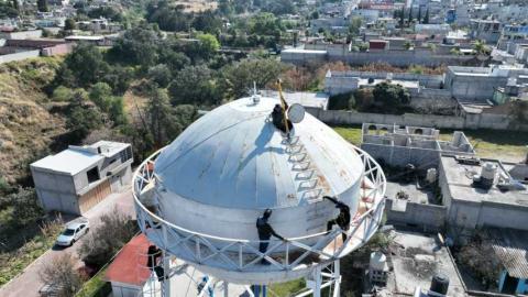 Inician trabajos de rehabilitación en tanque elevado de sección primera en Contla imagen 17