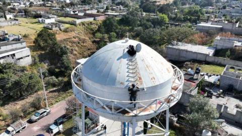 Inician trabajos de rehabilitación en tanque elevado de sección primera en Contla imagen 22