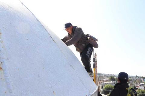 Inician trabajos de rehabilitación en tanque elevado de sección primera en Contla imagen 9